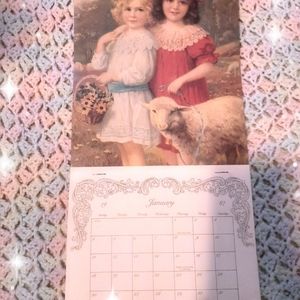 💗Old Print Factory vintage calendar💗